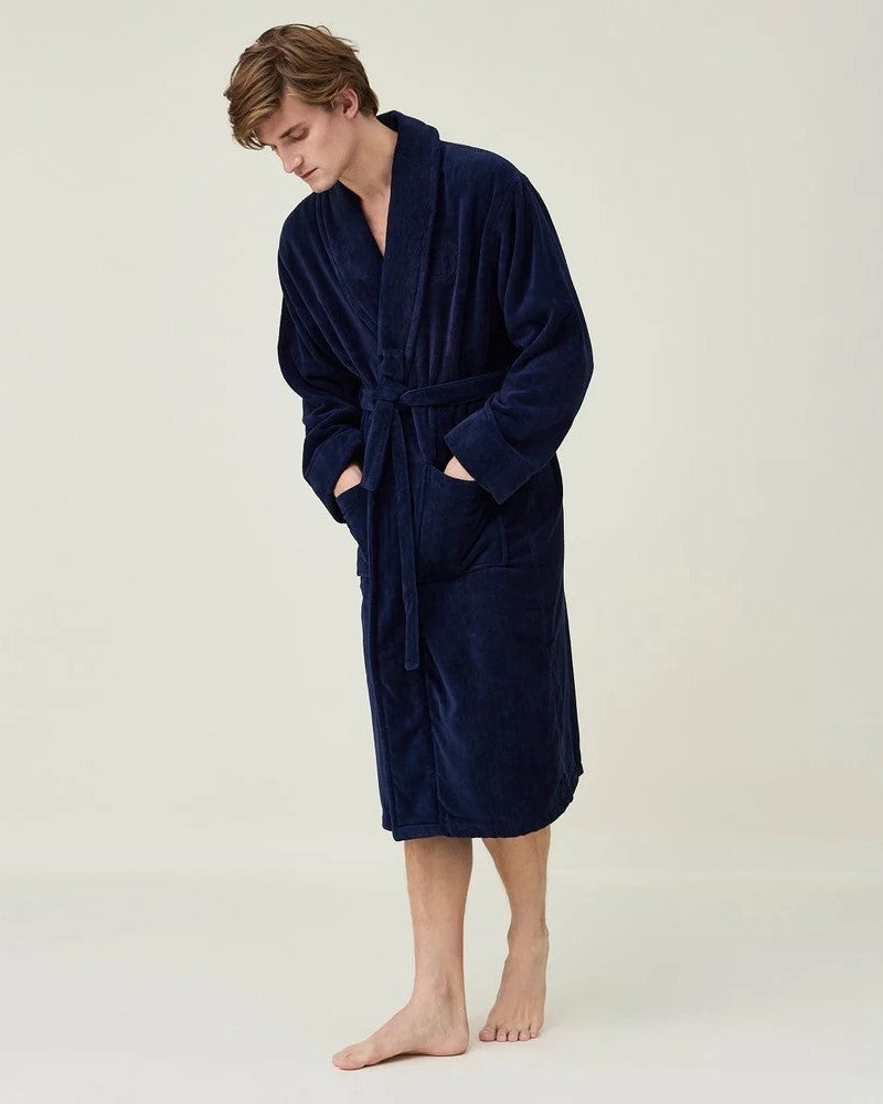 Hotel Velour Badekåpe -Dess Blue