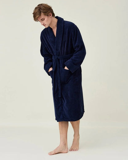 Hotel Velour Badekåpe -Dess Blue