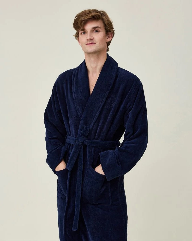 Hotel Velour Badekåpe -Dess Blue