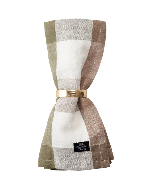Checked Linen/Cotton Napkin Lexington