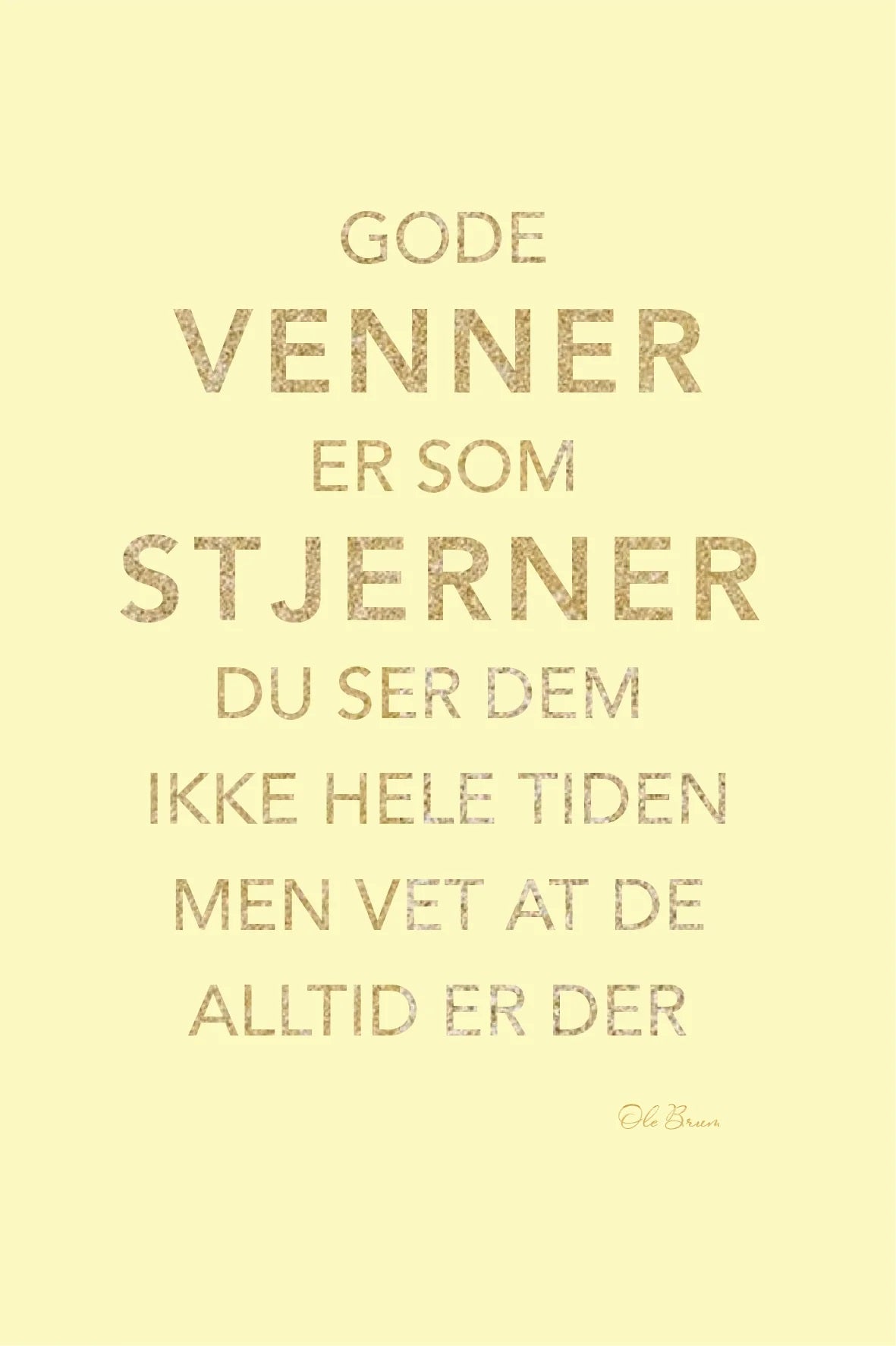 Gratulasjonskort - Venner er som stjerner